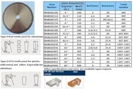 bh a02 t c t circular saw blade for aluminum cutting danyang