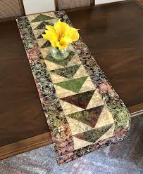 Quilted Batik Tablerunner Handmade Wallhanging Reversible Etsy Quilted Table Runners Patterns Quilted Table Runners Christmas Table Runner Pattern