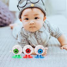 Goodie Bag Stuffers Clockwork Eyes Spring Wind up Toy Kids Girl Toys  Holiday Goody Filler Eyeball Gift Child 3 Pcs