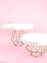 Diy Metallic Gold Geometric Cake Stand Geometric Cake Diy Cake Stand Cake And Cupcake Stand