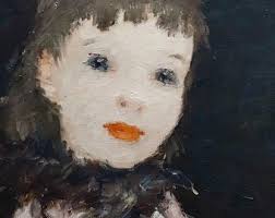 Dietz Edzard -portrait of a Girl in Pink Dress & Hat of Flowers-oil  Painting