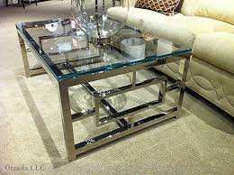 ( 5.0 ) out of 5 stars 1 ratings , based on 1 reviews current price $304.34 $ 304. Glass Chrome Coffee Table Glass Coffee Table Decor Glass Table Living Room Stainless Steel Coffee Table