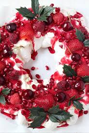 Christmas Wreath Berry Pavlova Full Recipe Spectacular Presentation Strawberries Raspberries Cherri Christmas Pavlova Christmas Food Christmas Dinner Menu