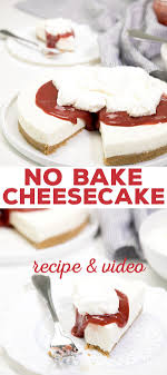 The Easiest No Bake Cheesecake Recipe With Gelatin And Sour Cream Cheesecake Recipes Baked Cheesecake Recipe Easy No Bake Cheesecake