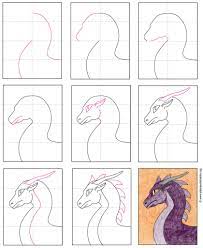Grab your pen and paper and follow along as i guide you through these step by step drawing instruc. How To Draw A Dragon Head Art Projects For Kids