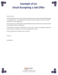 Avoid unnecessary words and use formal language to be professional. 40 Professional Job Offer Acceptance Letter Email Templates á… Templatelab