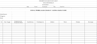 Administrasi guru kelas 6 sd k13; Contoh Format Agenda Harian Guru Sd Kurikulum 2013