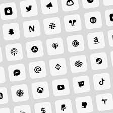 This set includes two icon package. Black And White App Icons For Iphone And Ipad 145 App Icon Customico