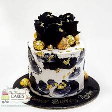 If you are looking for a perfect birthday cake, lay your eyes on our wide spectrum of cakes and place an order soon!</p> Black White And Gold Trending Design Cake
