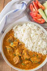 Can be served on its own, or if trying to feed blend the garlic, ginger and one of the onions in a food processor then mix with the curry paste. Indian Lamb Curry Dinner Then Dessert
