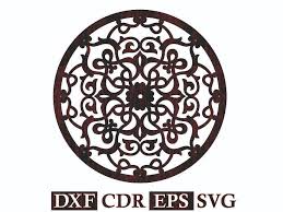 Download Wall Clock Mandala Vector File For Cnc Laser By Hotfont On Zibbet