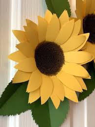 Sunflower Paper Flower Template Svg Home Sign Svg Paper Sunflower Svg 3d Sunflower Svg Cricut Diy Project Instant Download Clip Art Art Collectibles