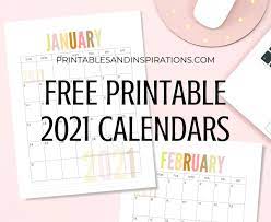 Download & print de agenda die bij je stijl past. List Of Free Printable 2021 Calendar Pdf Printables And Inspirations