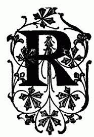صور حرف r floral initial clip art decorative letters