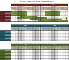Annual staff leave planner for 2021 (and future years) excel template. 5 Best Vacation Tracking Templates To Track Your Vacations