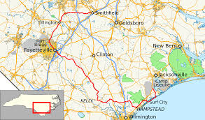 I 40 traverses north carolina from east to west while i 77 runs from north to south through western north carolina. File Nc 210 Map Svg Wikimedia Commons
