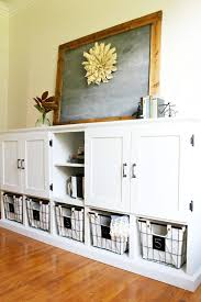Diy Storage Console With Cabinets Shelves And Cubbies Living Room Storage Cabinet Room Storage Diy Living Room Toy Storage