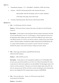 embedded c programmer resume november 2020