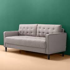 Simplicity sofas has an amazing selection of large and small sectionals that fit through narrow doors and stairs where other sectionals cannot go. Amazon Com Zinus Benton Sofa Couch Grid Tufted Cushions Easy Tool Free Assembly Stone Grey Furniture Decor
