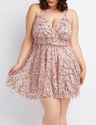 Plus Size Sequins Surplice Skater Dress Plus Size Skater Dress Plus Size Sequin Skirt Plus Size Dresses