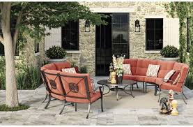 Burnella Burnt Orange Sectional From Ashley Coleman Furniture Outdoor Seating Set Outdoor Patio Set Outdoor Furniture Sets