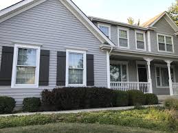 Think about the kind of statement you want to make. Door And Shutters Sw Black Fox 7020 Siding Sw Dorian Gray 7017 Trim Sw Pear House Paint Exterior Exterior House Paint Color Combinations Home Exterior Makeover