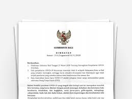 Surat Imbauan Gubernur Bali Mengenai Kondisi Pandemi Covid 19 Dinas Komunikasi Informatika Dan Statistik Provinsi Bali