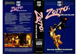 Zorro, The Gay Blade (1981) VHS Video Cover Art