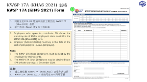 This scheme also runs on contribution. How To Submit Kwsp 17a Khas 2021