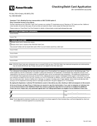 How do i earn points under the td ameritrade client rewards card program? Fillable Online Checkingdebit Card Bapplicationb Td Ameritrade Fax Email Print Pdffiller