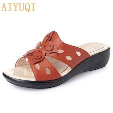 Aiyuqi Women Slippers Summer 2019 New Wedge Shoes For Women Casual Large Size Women S Shoes Female Fashion Outer Wear Slippers Aiyuqi Terlik Sandalet Kadin