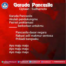 Namun tak ada salahnya kan sob, jika admin memberikan lirik dan mengulas tentang lagu tersebut, karena barangkali masih ada juga teman. Merdekabelajar Na Twitteri Apakah Sahabatdikbud Masih Hafal Lirik Lagu Nasional Garuda Pancasila Coba Tebak Kata Apakah Yang Tepat Untuk Melengkapi Lirik Lagu Ini Bulankemerdekaan Hutri74 Https T Co H38eb3ydiy