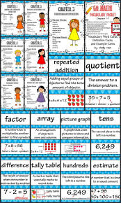 Go Math 3rd Grade Vocabulary Chapters 1 7 Go Math 3rd Grade Math Third Grade Math