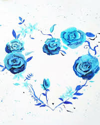 Disegni Tumblr Facili Rose Dipinte Di Blu Schizzo Con Tempere Come Disegnare Fiori Disegni Come Disegnare