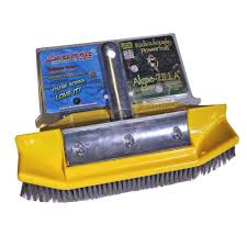 Sweepease 10 Stainless Steel Aquadynamic Algaezilla Pool Algae Brush Yellow Fast Cleaning Pool Algae Pebble Tech Pool