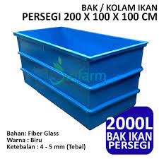 Jual Bak Kolam Ikan Persegi 200 X 100 X 100 Cm Fiber Tebal Berkualitas Kab Tangerang Jirifarm Hidroponik Tokopedia