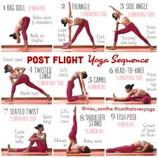 Post Flight Yoga Sequence Perfect Short Sequence Of Stretches After A Long Flight Miss Sunitha Sunithalovesy Yoga Sequences Yoga Tutorial Restorative Yoga