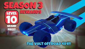 Season 4 update in jailbreak! Badimo On Twitter The Level 10 Grand Prize For Roblox Jailbreak Season 3 The Volt Offroader 4x4 This All Terrain Vehicle Is Massive And Emits Dual Light Beams As You