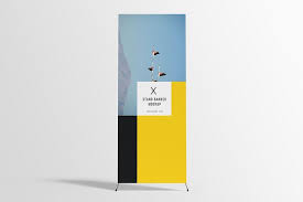 Free Download X Stand Banner Mockup In Psd Banner Mockup Psd Banner Design Layout Pull Up Banner Design Standing Banner Design
