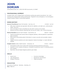 This may seem like a lot of pressure, but getting the right format for a resume is easier than it seems at first. Professional Doctor Resume Examples Medical Livecareer