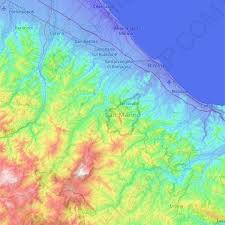 10628300013 capitale sociale € 10.000 i.v. Topografische Karte Rimini Hohe Relief