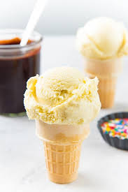 A simple ice cream made without eggs includes heavy cream, milk, salt, vanilla extract (here's our favorite recipe made with bourbon!), and sweetener of choice. Classic Homemade Vanilla Ice Cream The Flavor Bender