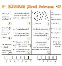 Kumeler Sifreli Bulmaca Egitim Matematik Kumbara