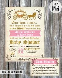 Once Upon A Time Princess Baby Shower Invite Digital Download Baby Shower Princess Cinderella Baby Shower Princess Baby Shower Invitation