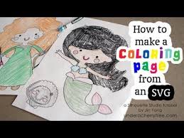 How To Make A Coloring Page Or Digital Stamp From An Svg With Silhouette Cute Idea On Reversing The Fill Co Digital Stamps Coloring Pages Silhouette Studio