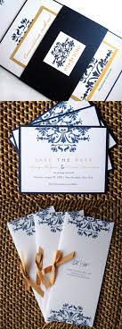 Gold And Navy Blue Wedding Invitation Set Elegant Wedding Invitations Gold Wedd Wedding Invitations Romantic Navy Wedding Invitations Wedding Invitations Diy