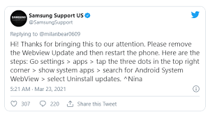 You must disable google chrome and the install button will then appear when you access android system webview in play store. Pelitawan Tjandrasa Pelita1tj Twitter