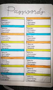 Passwords Log Bullet Journal Pdf Bullet Journal Writing Bullet Journal Ideas Pages Bullet Journal Books