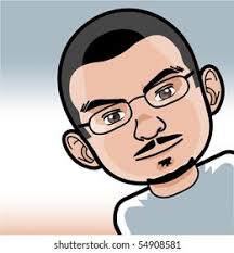 Young Man Cartoon Face Glasses Stock Vector (Royalty Free) 54908581