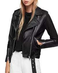 Allsaints Balfern Leather Biker Jacket Women Bloomingdale S Womens Biker Jacket Leather Jackets Women Celebrities Leather Jacket